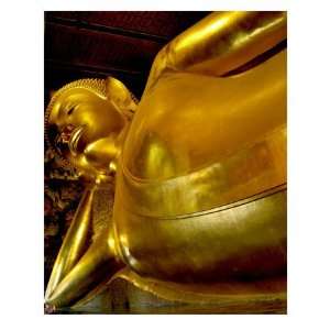 Reclining Buddha Upper Body, Bangkok, Thailand Travel Photographic 