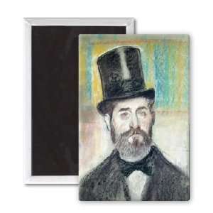  Man in an Opera Hat (pastel on paper) by   3x2 inch 