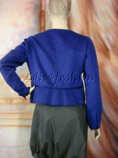   VALENTINO Stylish Royal Blue Soft Virgin Wool Cashgora Jacket 8  