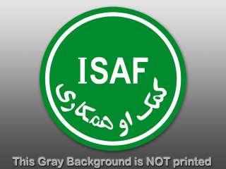Round NATO ISAF International Security Sticker   decal  