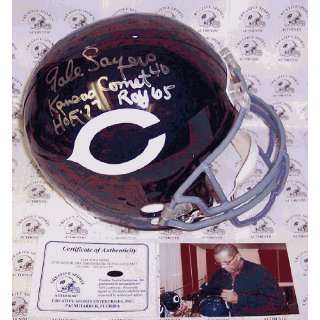  Gale Sayers Signed Helmet   Full Size Riddell w3 s 