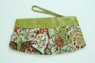 Paisley Print Floral Clutch Handbag bag Purse Evening  