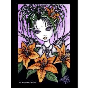  Ayla Gothic Tiger Lilly Fairy Postcard