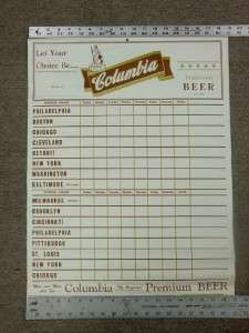   Baseball Team Schedule Calender Vintage Brooklyn Dodgers Old  