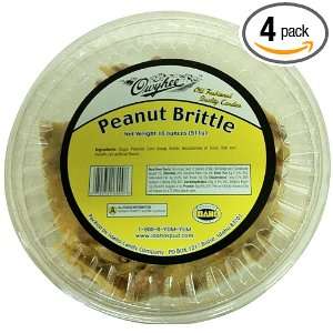 Idaho Candy Peanut Brittle Tub, 18 Ounce (Pack of 4)  