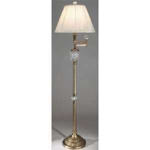  Antique Brass Finish Adjustable Arm Floor Lamp