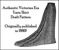   Train Skirt Draft Pattern Historical Village Reenactment Garb  