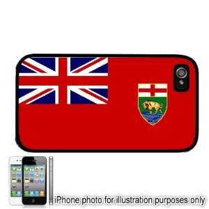  Manitoba Canada Flag Apple iPhone 4 4S Case Cover Black 