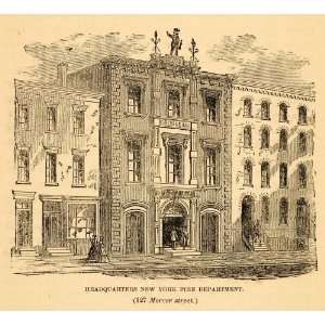 1872 New York City Fire Department 127 Mercer St. Print 