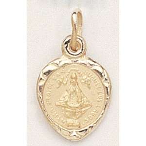  Juan de los Lagos 10KT Gold Baptism Medal, 11.2 x 9.7 mm 