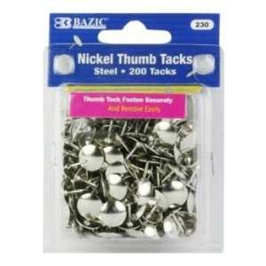  BAZIC Nickel (Silver) Thumb Tacks Case Pack 144 