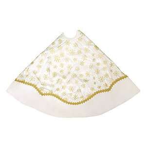  White 48 Gold Organza & Velvet Tree Skirt