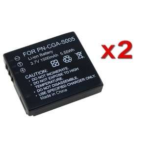  2 PACK Panasonic CGA S005 / CGA S005E Replacement Battery 