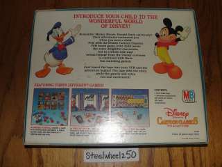 Vintage Walt Disney Cartoon Classics VCR Board Game Milton Bradley 