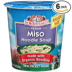 Dr. McDougalls Right Foods Vegan Miso Ramen, 1.9 Ounce Cups (Pack of 