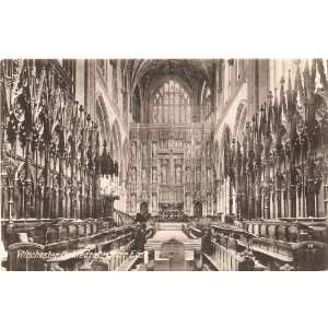 1920s Vintage Postcard Winchester Cathedral   Choir East   Winchester 