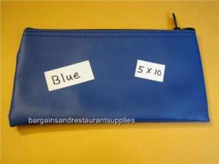 One Vinyl Bank Coin Transit Zipper Bags 5x10 Royal Blue  