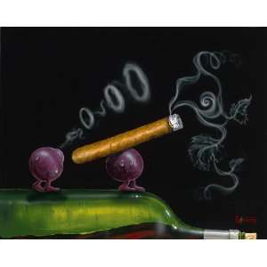  Michael Godard   Smoking Grapes Canvas Giclee