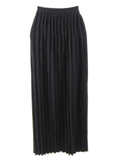 LINDA ALLARD ELLEN TRACY Black Wool Silk Long Skirt L  