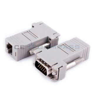 VGA Video Extender via CAT5 CAT6 RJ45 Cable Adapter Kit  