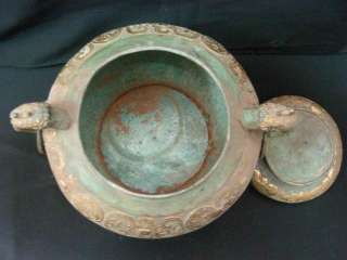 Collection Curio Antique Bronze Pot Jar Container Vesse  