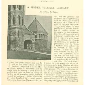  1890 Woburn Massachusetts Public Library illustrated 