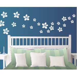  Tropical Flower Wall Decals 22 Pack Various Sizes