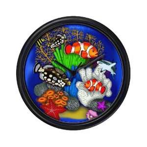   Tropical Ocean Fish Scene Wall Art Clock, 10