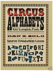 100 Circus Fonts Tattoo Alphabet Book Flash Sketch NEW  