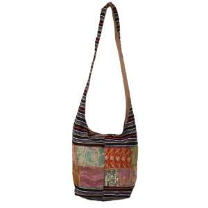 Multi colored Rajasthani Handicraft Patchwork Cotton Shoulder Bag   RH