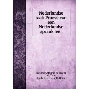  Nederlandse taal Proeve van een Nederlandse sprank leer 