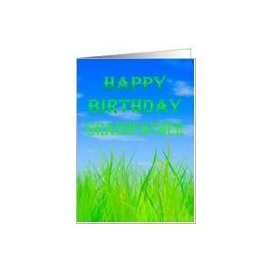  Fresh green grass and bright blue sky Card Health 