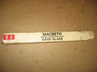 Macbeth Aluminosilicate Gage Glass B8 Corning Works  
