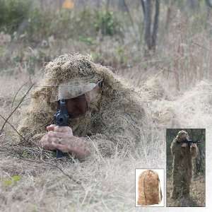  5 piece Desert Ghillie Suit Includes Hood, Jacket with 