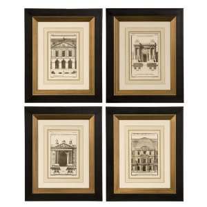  Architectural Facades, Set of 4