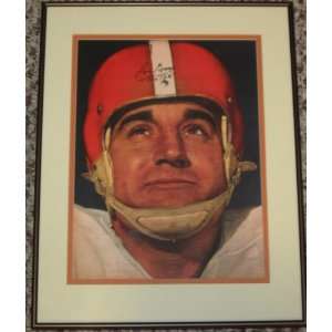  Lou Groza Cleveland Browns Signed Autographed Framed and 