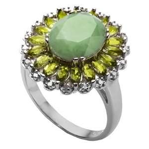  Les Bijoux Jade Ring with Peridot and Diamonds Jewelry