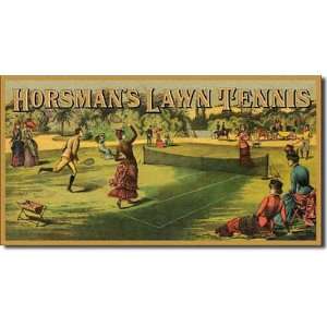  Horsmans Lawn Tennis Vintage Ad Tin Sign