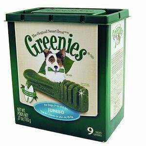  Greenies 9 ct 27 oz Canister Jumbo