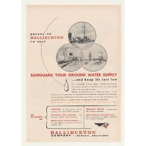 1960 Halliburton Water Well Service Servicing Print Ad 