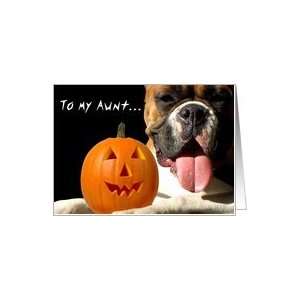  Happy Halloween Aunt Boxer dog Card Health & Personal 