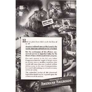  Ad 1937 Association of American Railroads Plain Facts Association 