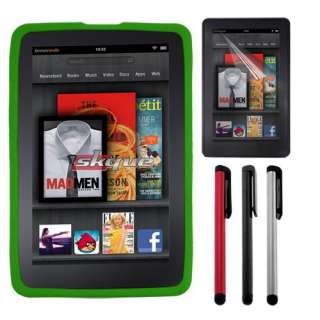 items accessory bundle for  kindle fire skin case lcd film 