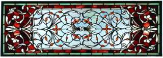 Transom Tiffany Style Stained Glass Window Panel 10x28  