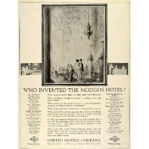  1924 Ad United Hotels Ten Eyck Bancroft Robert Treat Stacy 