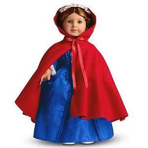 American Girl Doll FELICITYS RED CARDINAL CLOAK cape  