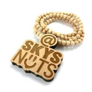  Good Wood LMFAO Sky Nuts Pendant w/ Ball Chain Necklace 