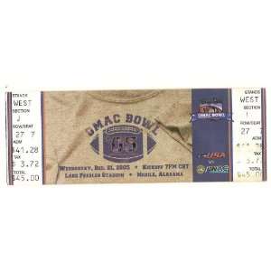    2005 GMAC Bowl Game Full Ticket Toledo UTEP 