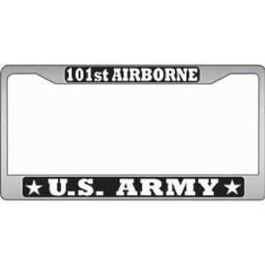  U.S. Army 101st Airborne Chrome License Plate Frame 