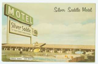 B0606 SILVER SADDLE MOTEL AMES IOWA IA POSTCARD 1972  